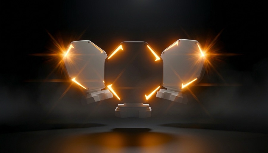 Three Strike Arena smart targets lit up mid-run